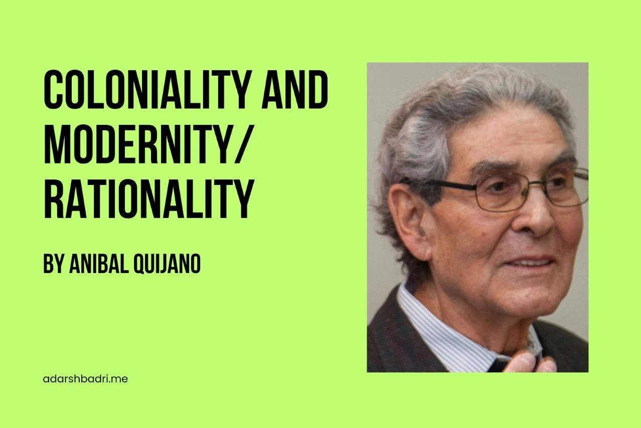 quijano on coloniality